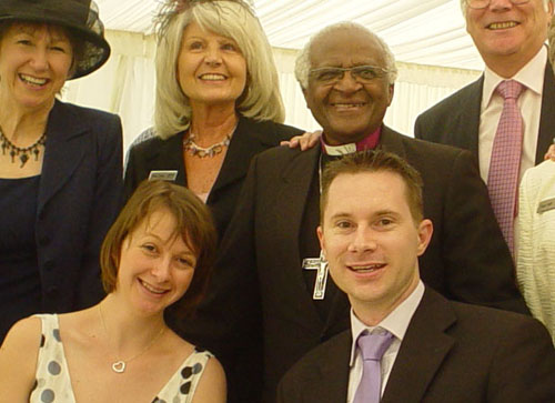 Claire, Desmond Tutu and I