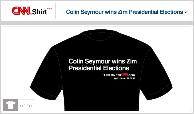 CNN Shirt Colin Seymour Wins Zim Presidential Elections