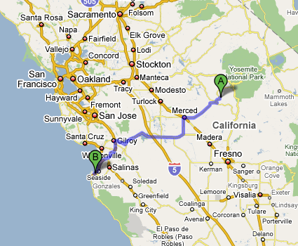 Yosemite to Monterey Yosemite to Monterey